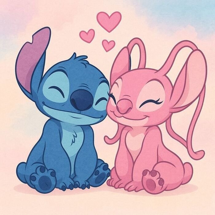 cartoon couple dp colorful art