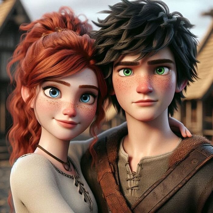 cartoon couple dp romantic vibe