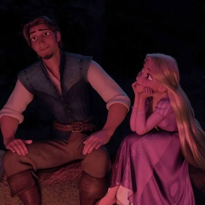 cartoon couple dp warm tone