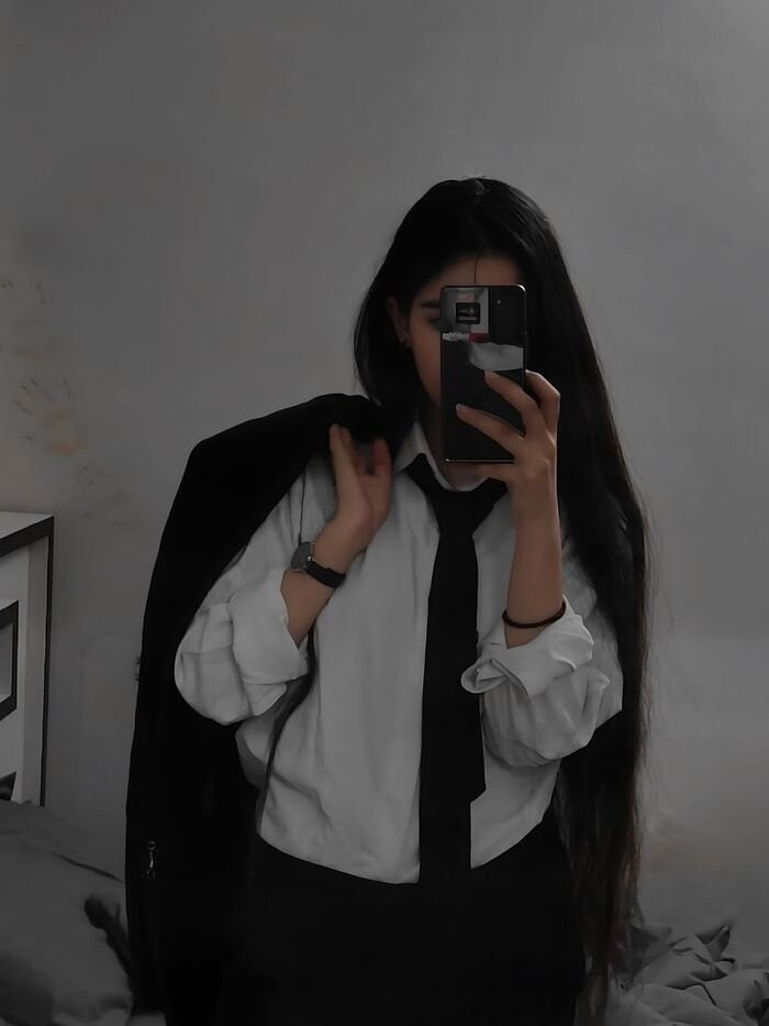 classy suit girl mood hd