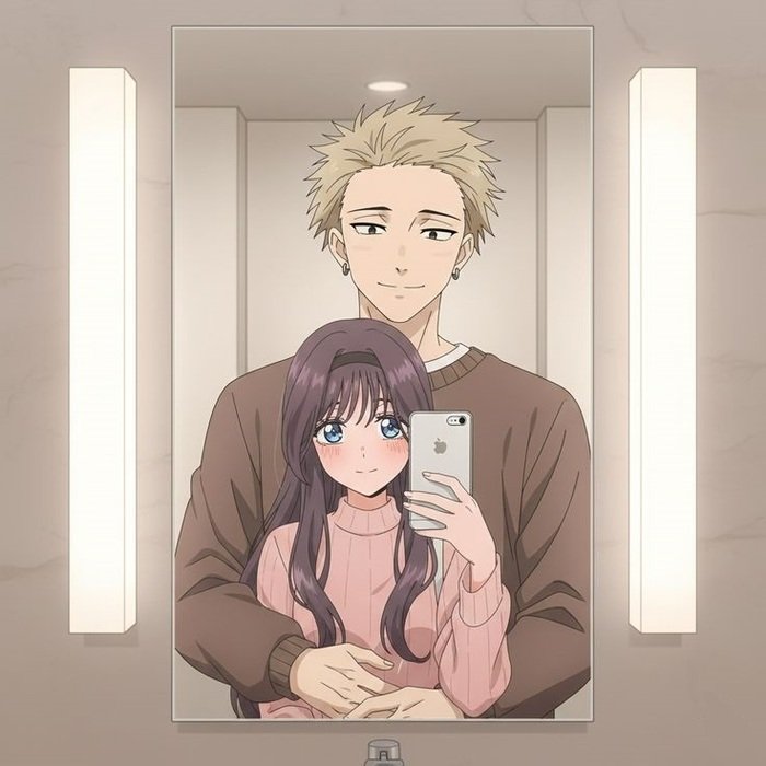 cute anime couple dp clean hd