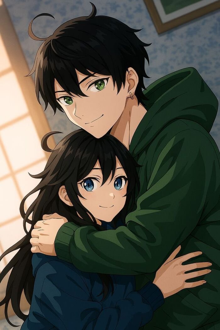 cute anime couple dp hd