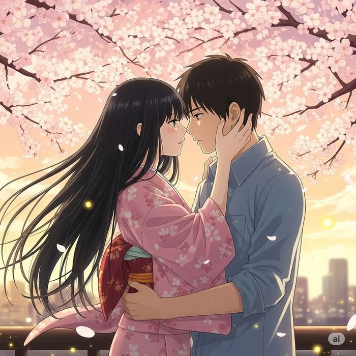 cute anime couple dp minimal hd