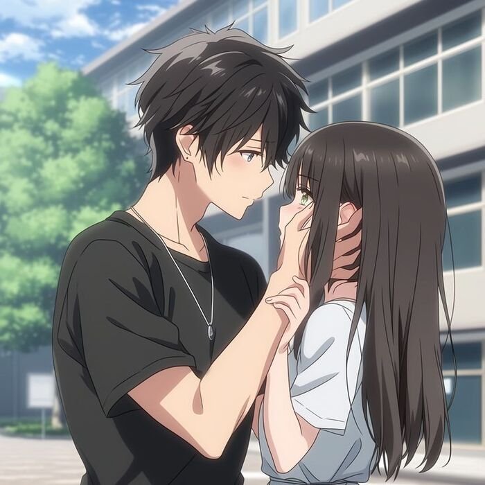 cute anime couple dp natural hd