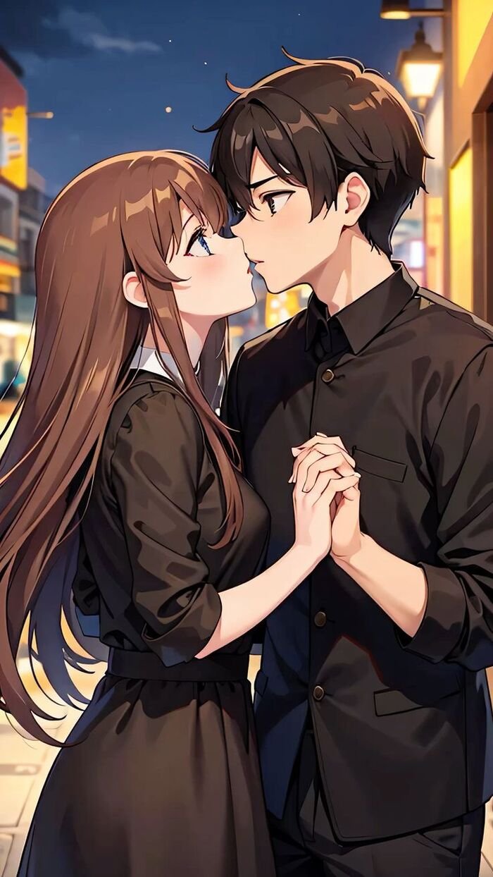 cute anime couple dp pastel hd