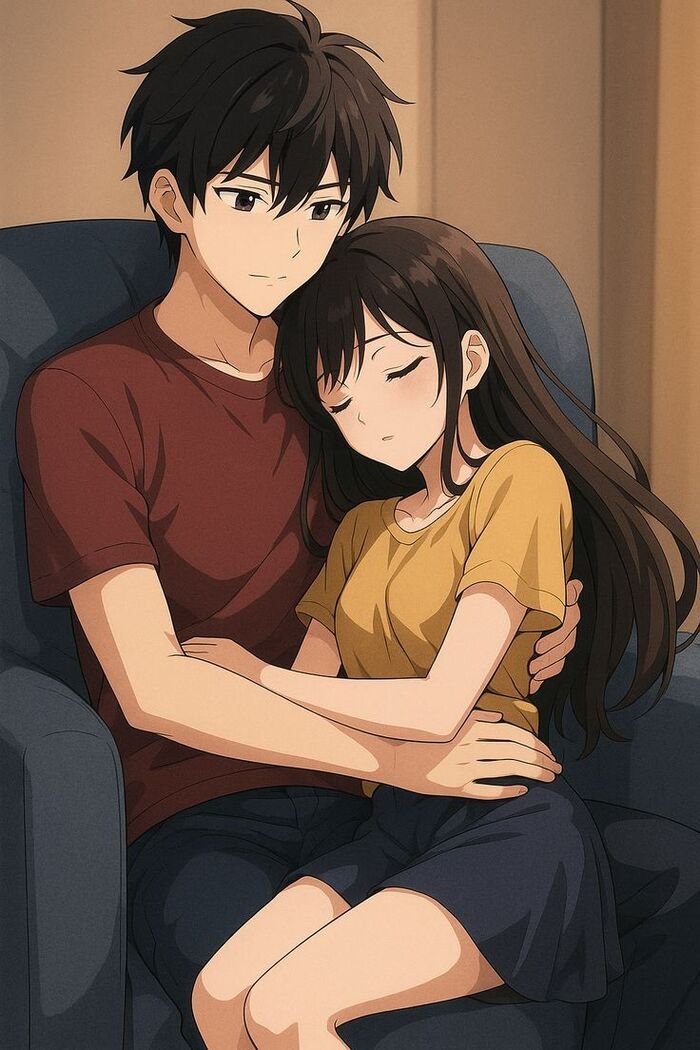 cute anime couple dp simple hd