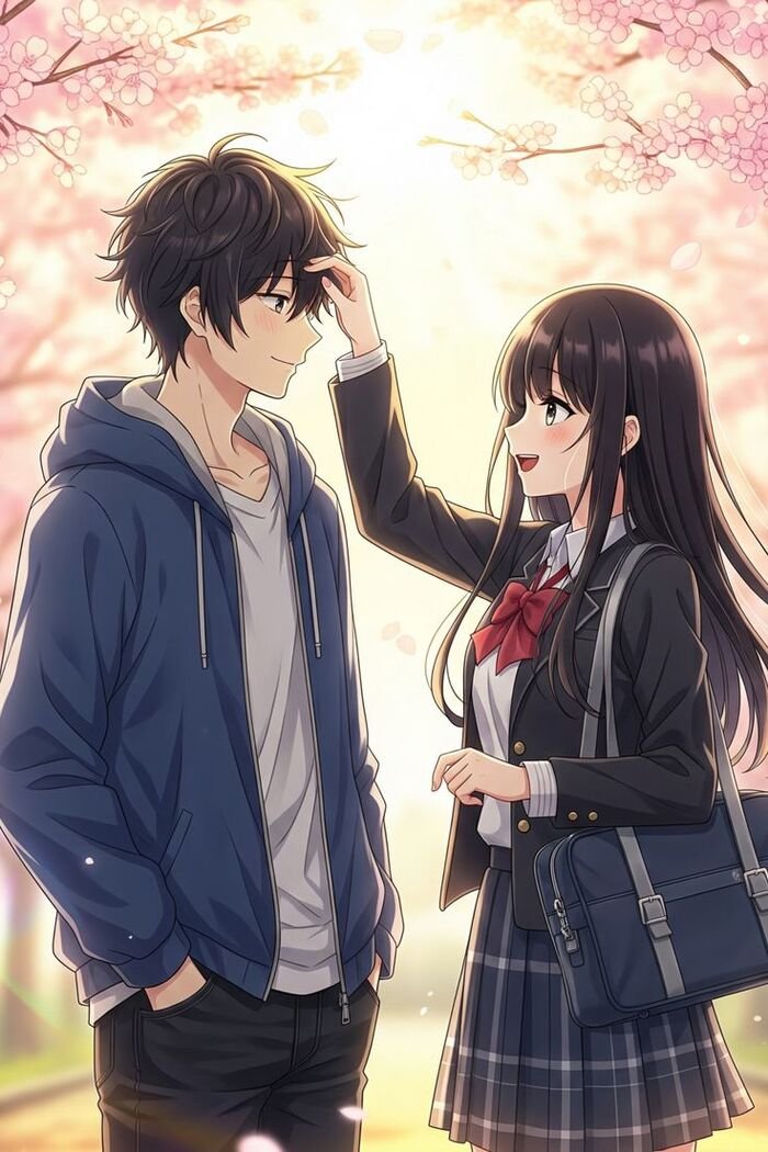 cute anime couple dp soft hd