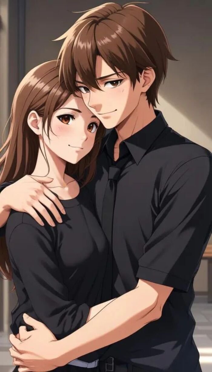 cute anime couple dp soft tone hd
