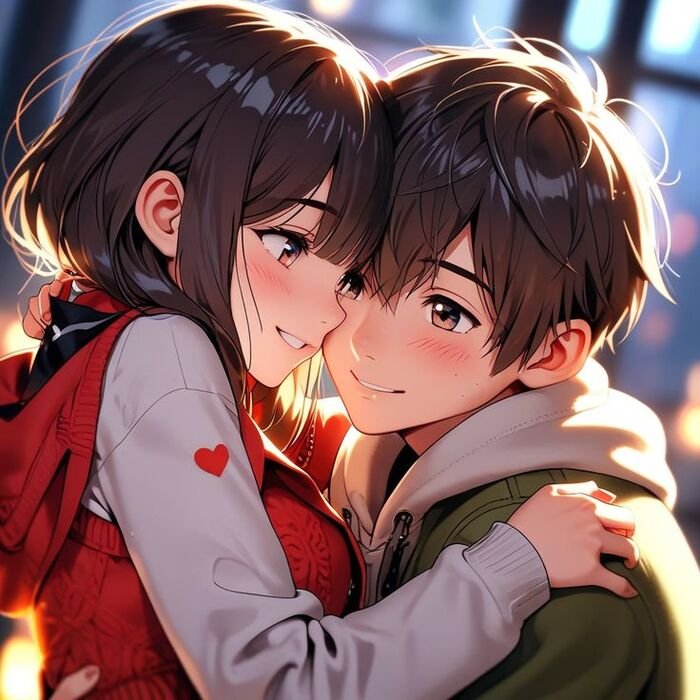 cute anime couple dp standard hd