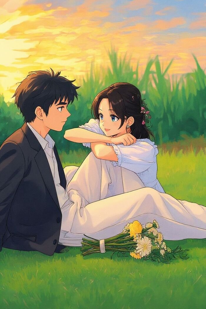 cute anime couple dp warm hd