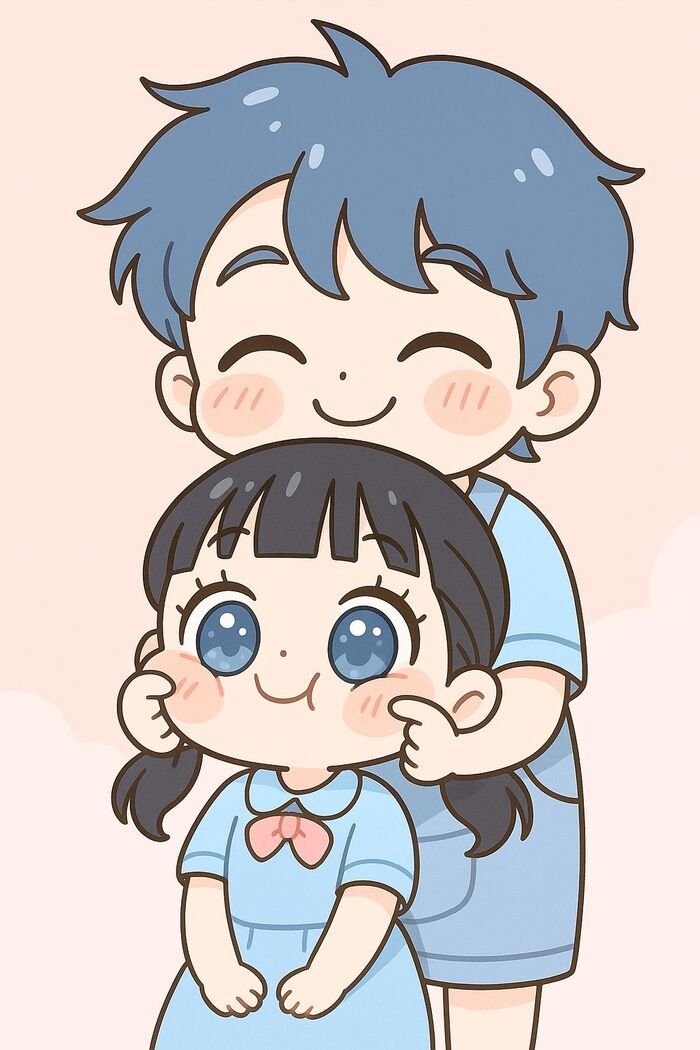 cute baby couple dp minimal hd