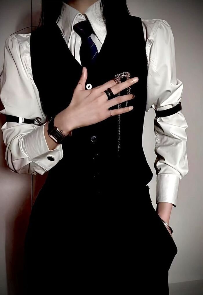 elegant suit girl mood hd