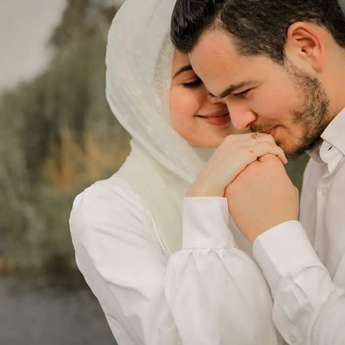 hijab couple dp light hd