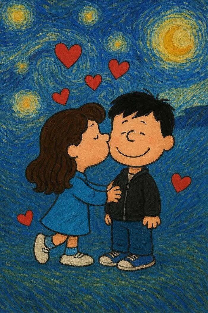 kiss cartoon images hd