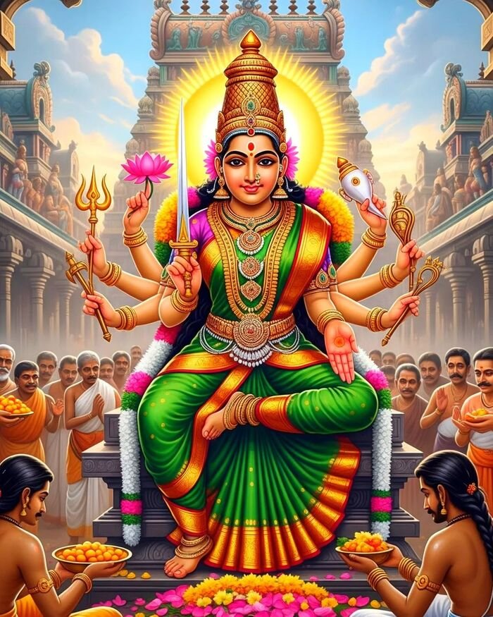 amman god images devotional illustration