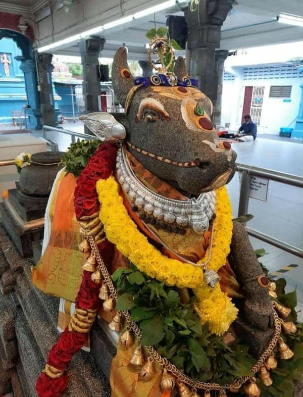 ancient nandi bull stone carvings