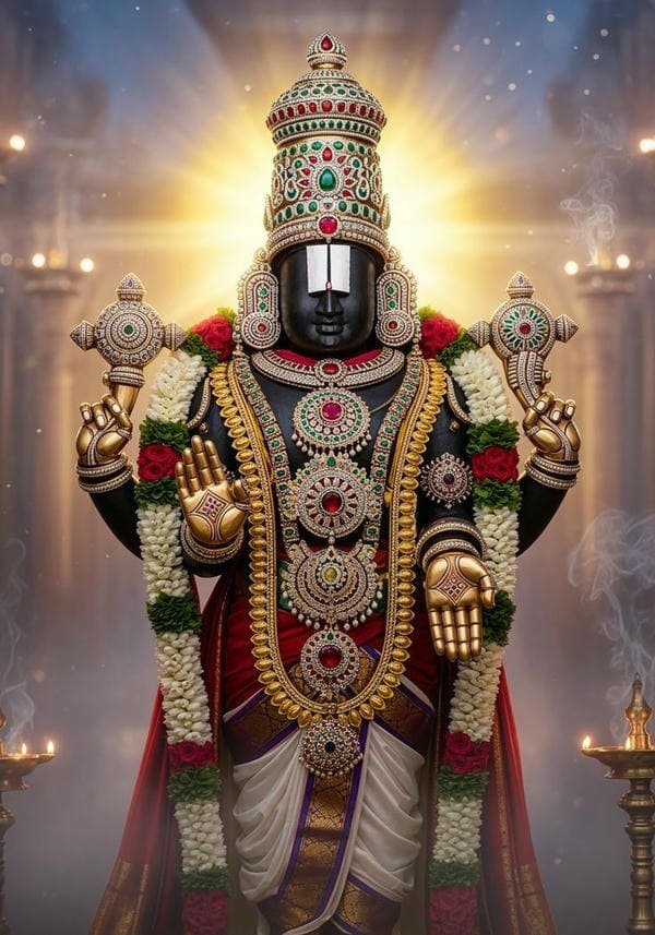 beautiful perumal blessing pose pictures