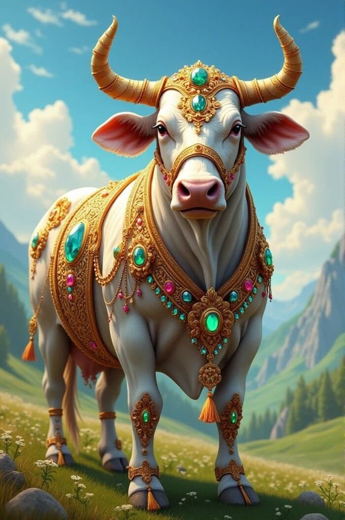cow god images 2d illustration