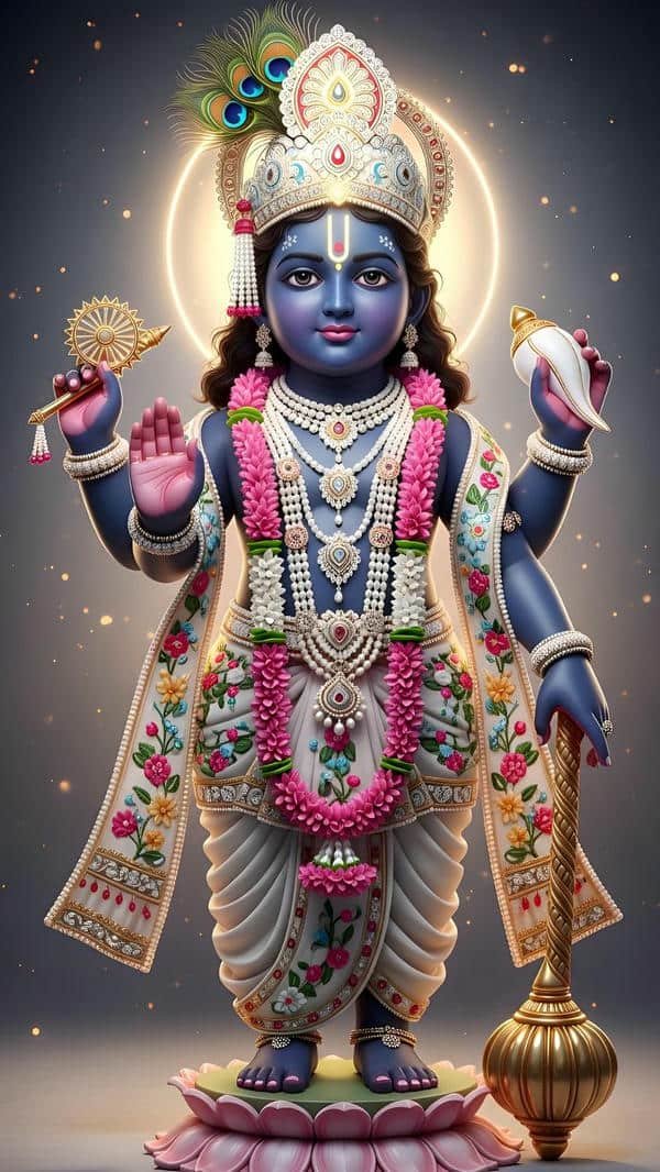 divine govinda with sacred cows