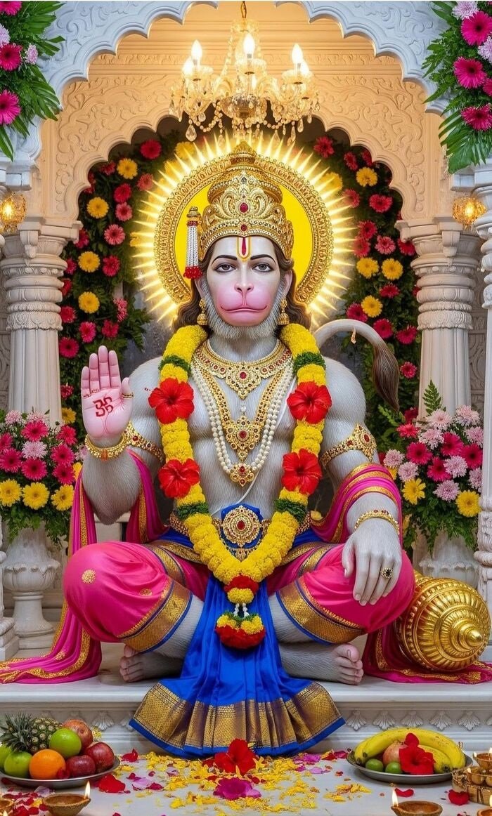 god anjaneya images flat 2d