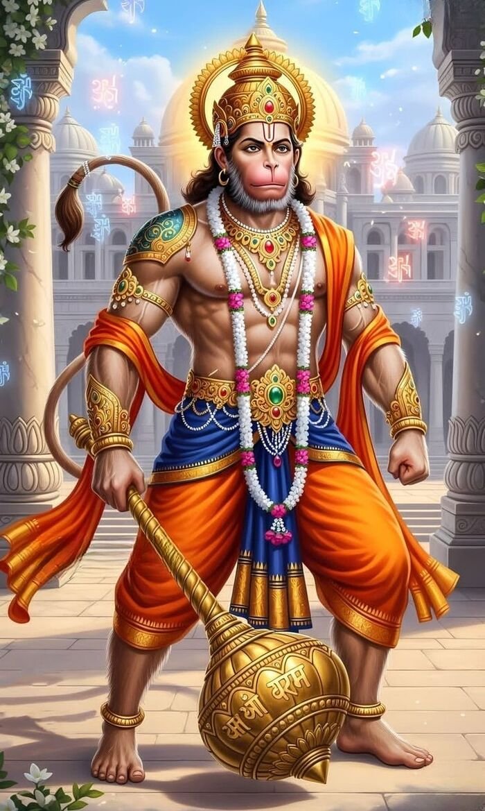 god anjaneya images illustration 2d