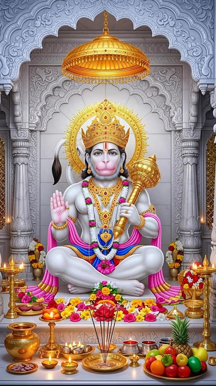 god anjaneya images simple 2d