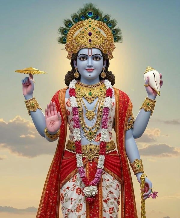 lord govinda blue skin art