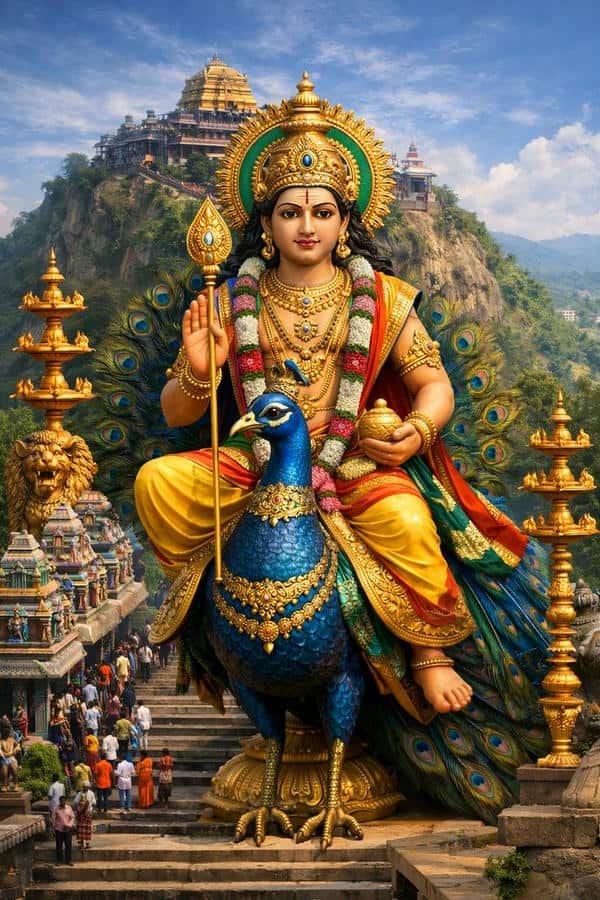 lord kumaraswamy standing pose wallpaper