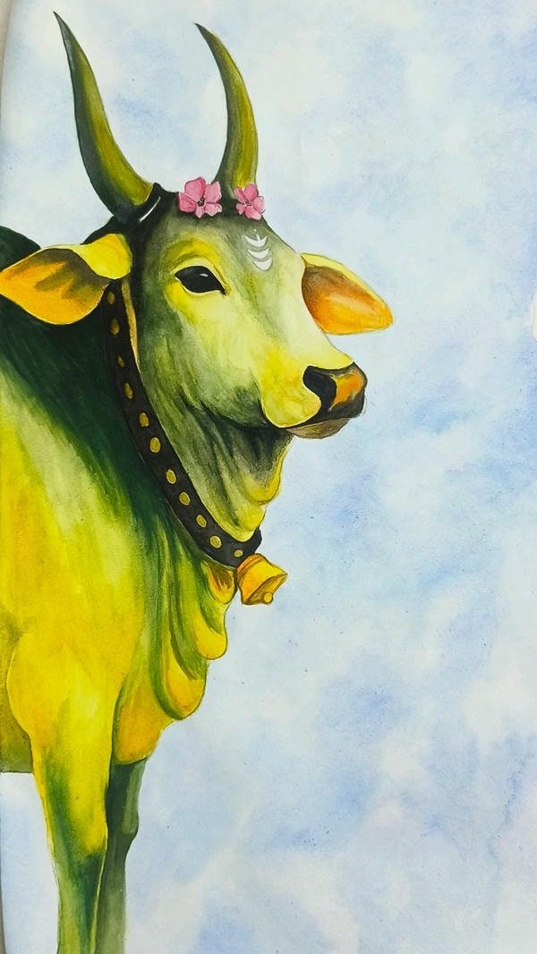 lord nandi divine bull sketches