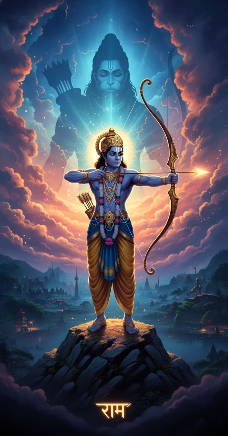 lord rama warrior pose photography