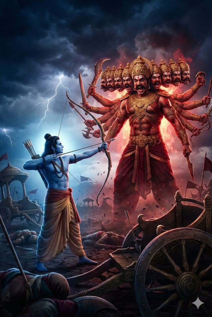 majestic lord rama holding bow