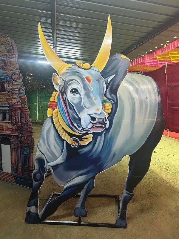 nandi bull statue close up