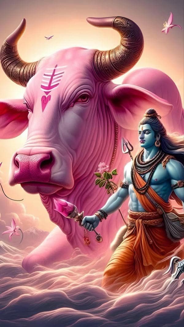 traditional god nandi painting images